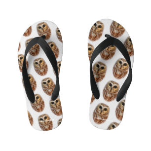 Cute Northern Saw Whet Owl Kinder Teenslippers