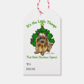 Cute Norwich Terrier Kerstmis Cadeaulabel (Voorkant)