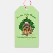 Cute Norwich Terrier Kerstmis Cadeaulabel (Achterkant)