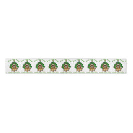 Cute Norwich Terrier Kerstmis Grosgrain Lint