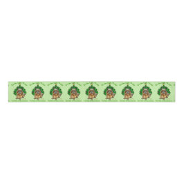 Cute Norwich Terrier Kerstmis Grosgrain Lint