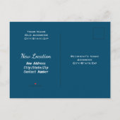 Cute Nosey White Puppy Dog Spying on Buren Aankondigingskaart (Achterkant)