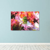 Cute Nosy Caterstyle N Mums Wrapped Canvas Afdruk (Insitu (Houten vloer))