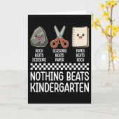Cute Nothing Beats Kindergarten Teacher Humor Kaart (Gele Bloem)
