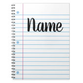 Cute Notitieboek Paper Background Design Canvas ta (Voorkant)