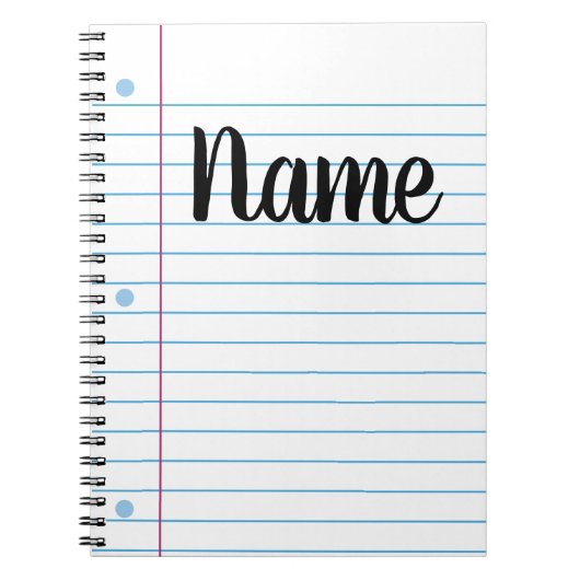 Cute Notitieboek Paper Background Design Canvas ta (Voorkant)