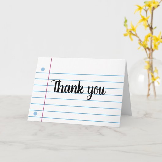 Cute Notitieboek Paper Background Design Canvas ta Kaart (Gele Bloem)