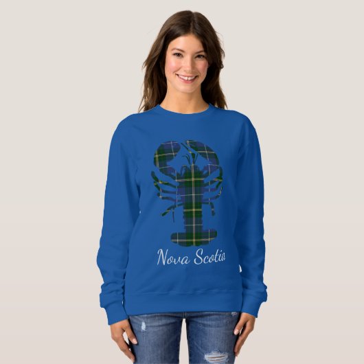 Cute Nova Scotia Lobster tartan shirt sweater (Voorkant volledig)
