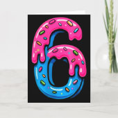 Cute Number 6 Ice Cream Drip 67 Meme Costume Coupl Kaart (Voorkant)