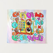 Cute Numbers Characters Maths Poster for Kids Wandkleed (Voorkant (horizontaal))