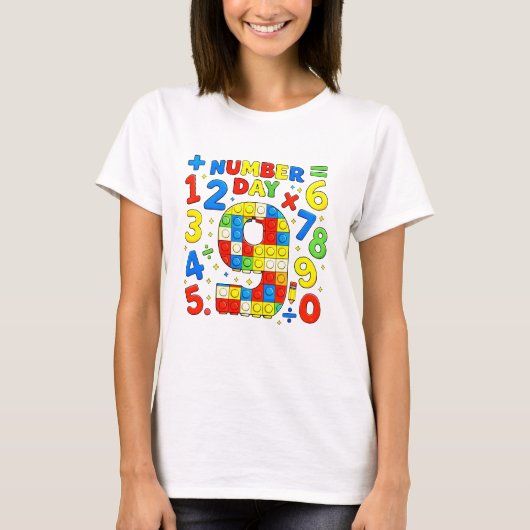 Cute Numbers Learning Cartoon Graphic T Shirt Kids (Voorkant)
