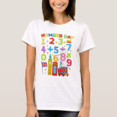 Cute Numbers Maths Learning Cartoon Tee For KidsUK T-shirt (Voorkant)