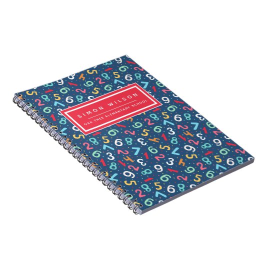 Cute Numbers Pattern - Kinder of leraar Notitieboek (Rechterzijde)