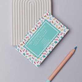 Cute Numbers Pattern - Substitutionale leraar/Tuto Visitekaartje