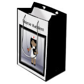 Cute Nurse 1 Med Gift Bag Medium Cadeauzakje (Voorkant Gekanteld)