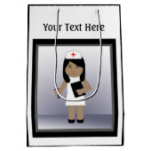 Cute Nurse 1 Med Gift Bag Medium Cadeauzakje (Achterkant)