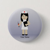 Cute Nurse 2 Custom Button (Voorkant)