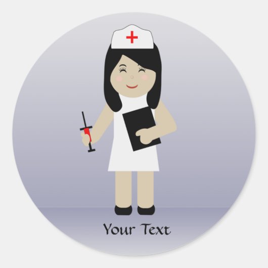 Cute Nurse 2 Custom Sticker (Voorkant)
