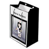 Cute Nurse 3 Med Gift Bag Medium Cadeauzakje (Voorkant Gekanteld)