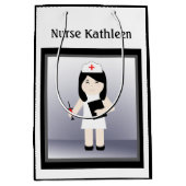 Cute Nurse 3 Med Gift Bag Medium Cadeauzakje (Voorkant)