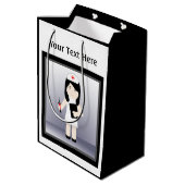 Cute Nurse 3 Med Gift Bag Medium Cadeauzakje (Achterkant Gekanteld)