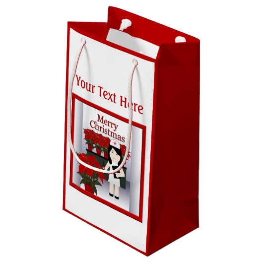 Cute Nurse 3 Small kerstcadeau Klein Cadeauzakje (Achterkant Gekanteld)