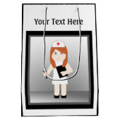 Cute Nurse 5 Med Gift Bag Medium Cadeauzakje (Achterkant)