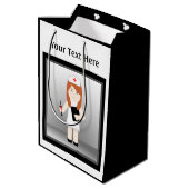 Cute Nurse 5 Med Gift Bag Medium Cadeauzakje (Achterkant Gekanteld)