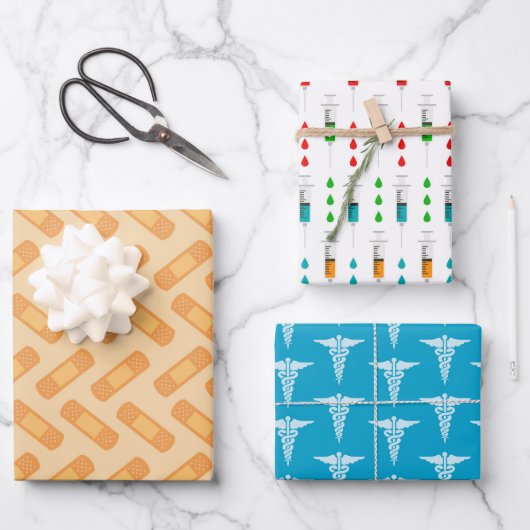 Cute Nurse betegeld patroonpartij Inpakpapier Vel (Voorkant)