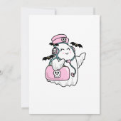 Cute Nurse Boo Halloween Costume Party Kaart (Achterkant)