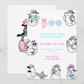 Cute Nurse Boo Halloween Costume Party Kaart (Voorkant / Achterkant)