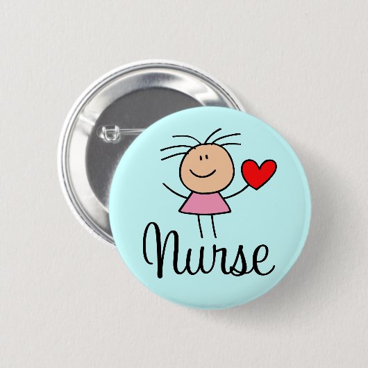 Cute Nurse Button (Voorkant /achterkant)