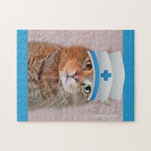 Cute Nurse Cat Legpuzzel (Horizontaal)