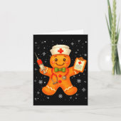 Cute Nurse Gingerbread Pjs Christmas Xmas Nurse Rn Kaart (Voorkant)