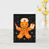 Cute Nurse Gingerbread Pjs Christmas Xmas Nurse Rn Kaart (Gele Bloem)