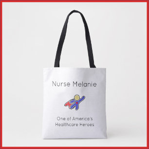 Cute Nurse Healthcare Hero Canvas tas