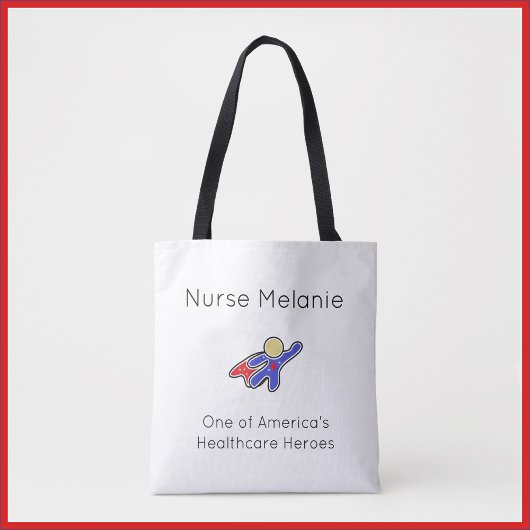 Cute Nurse Healthcare Hero Canvas tas
