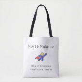 Cute Nurse Healthcare Hero Canvas tas (Voorkant)