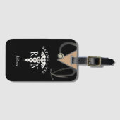 Cute Nurse Medical Scrub Top Persoonlijk Bagagelabel (Voorkant (horizontaal))