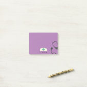 Cute Nurse Medical Stethoscope Personalized Sticky Post-it® Notes (Op bureau)