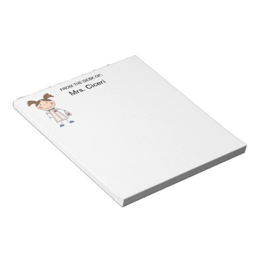 Cute Nurse Notitieblok (Schuin)