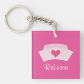 Cute Nurse Personalized Stocking Stuffer Afstudeer Sleutelhanger (voorkant)