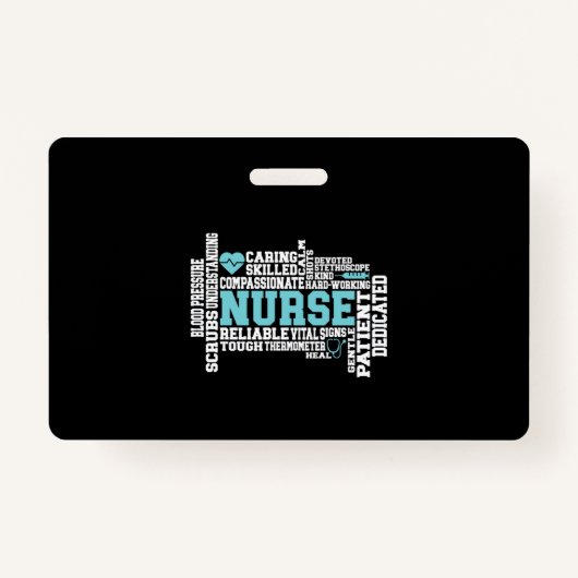 Cute Nurse RN LVN Nursing School Medical Badge (Voorkant)