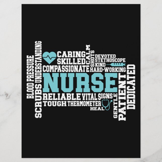 Cute Nurse RN LVN Nursing School Medical Briefhoofd (Voorkant)