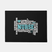 Cute Nurse RN LVN Nursing School Medical Deurmat (Voorkant)