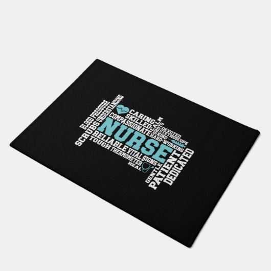 Cute Nurse RN LVN Nursing School Medical Deurmat (Schuin)