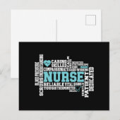 Cute Nurse RN LVN Nursing School Medical Feestdagenkaart (Voorkant / Achterkant)