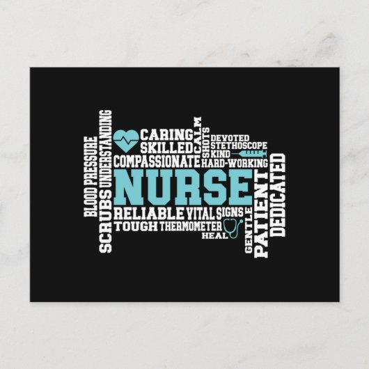 Cute Nurse RN LVN Nursing School Medical Feestdagenkaart (Voorkant)