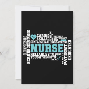 Cute Nurse RN LVN Nursing School Medical Kaart