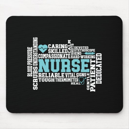 Cute Nurse RN LVN Nursing School Medical Muismat (Voorkant)